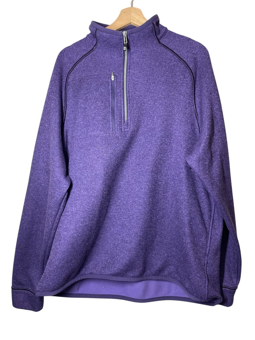 Cutter & Buck Fleece Pullover 1/2/ Quarter Half zip Mens Purple Size XL